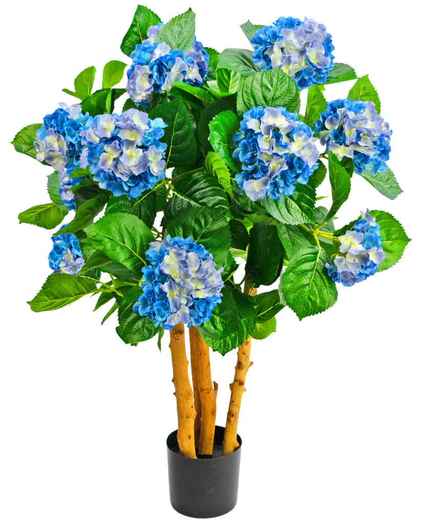 Künstliche Hortensie Blau 85 cm