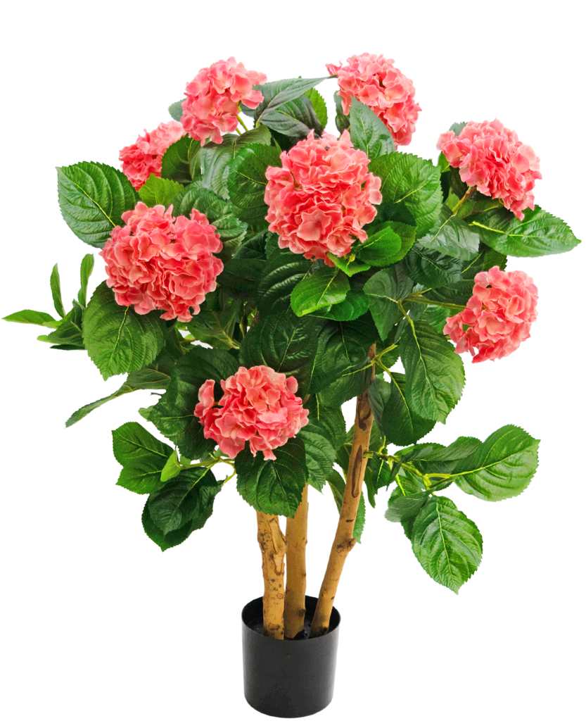 Künstliche Hortensie Rot 85 cm